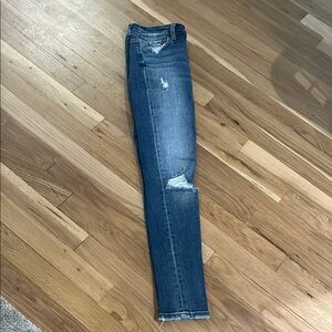 VERVET BY FLYING MONKEY Blue Skinny Jeans with Distressed Details